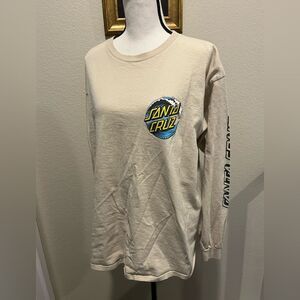 Santa Cruz Cream Long Sleeve Tee
